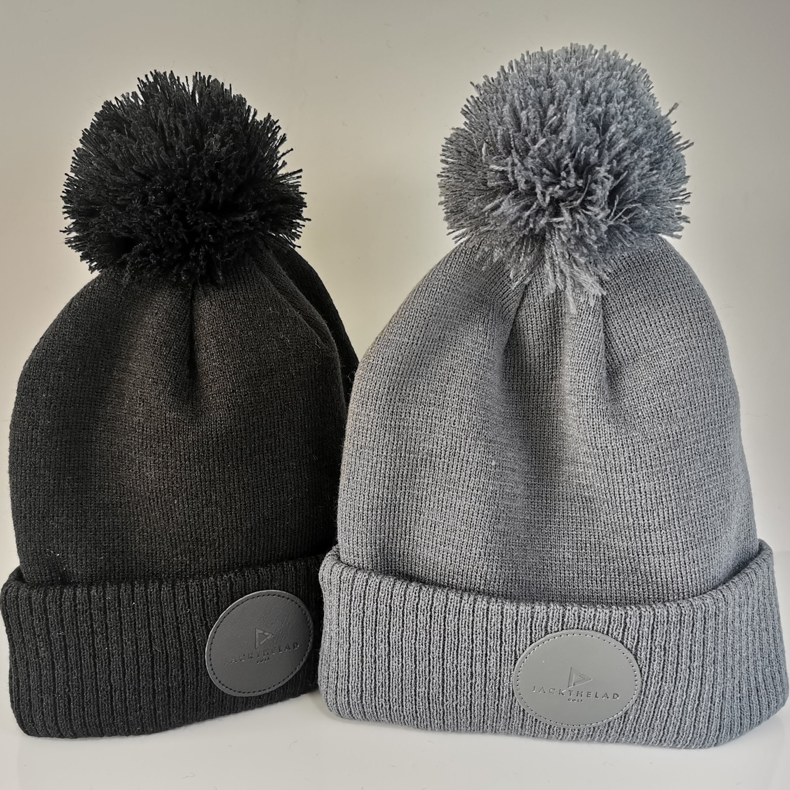 Black and cheap grey bobble hat